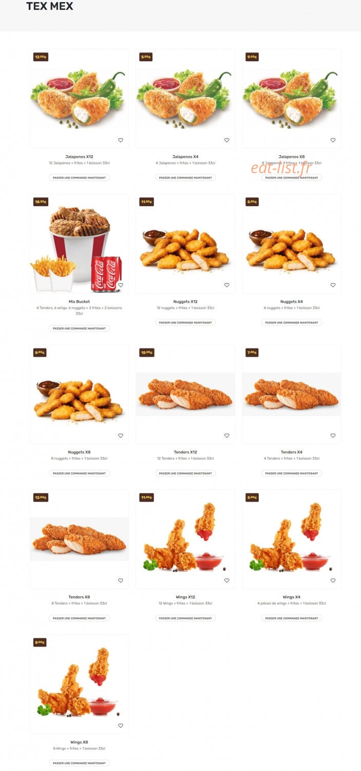 Larri's Food — carte page 11