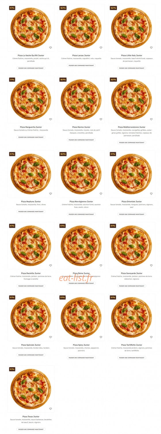 Larri's Food — carte page 2