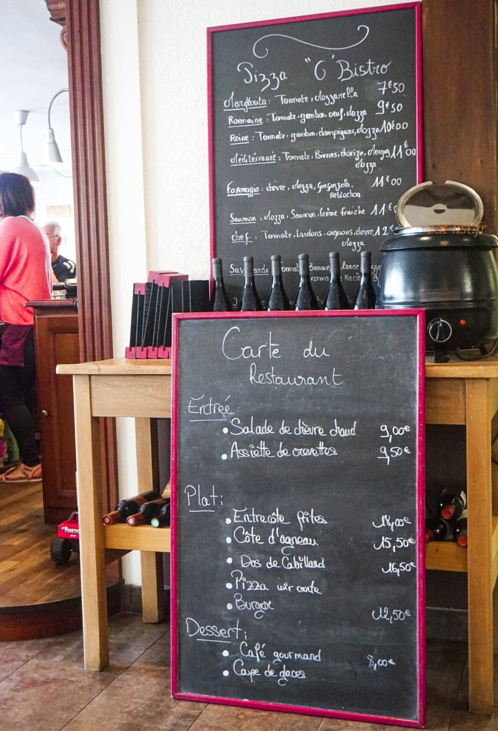 O'bistro — carte page 1