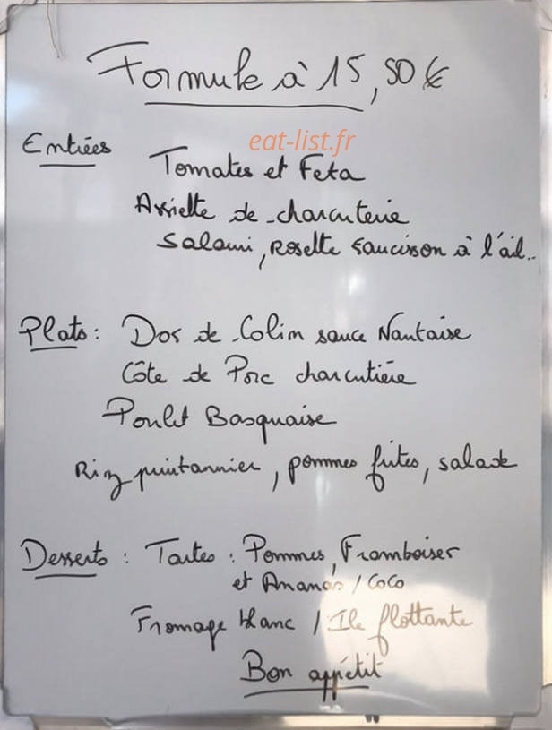 Chez Manue — carte page 1