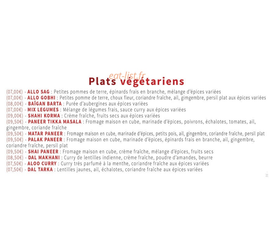 Namaste — carte page 10