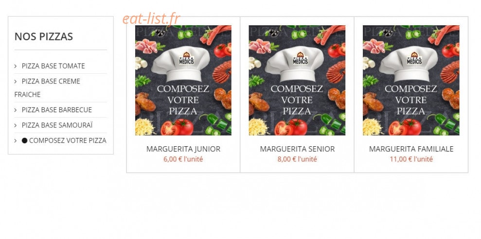 Pizza Medicis — carte page 5