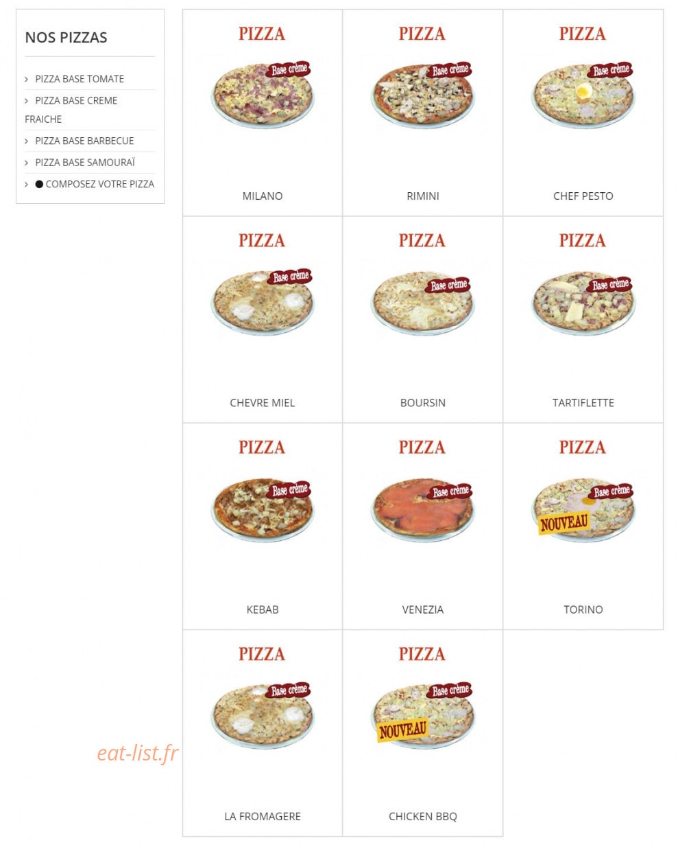 Pizza Medicis — carte page 2