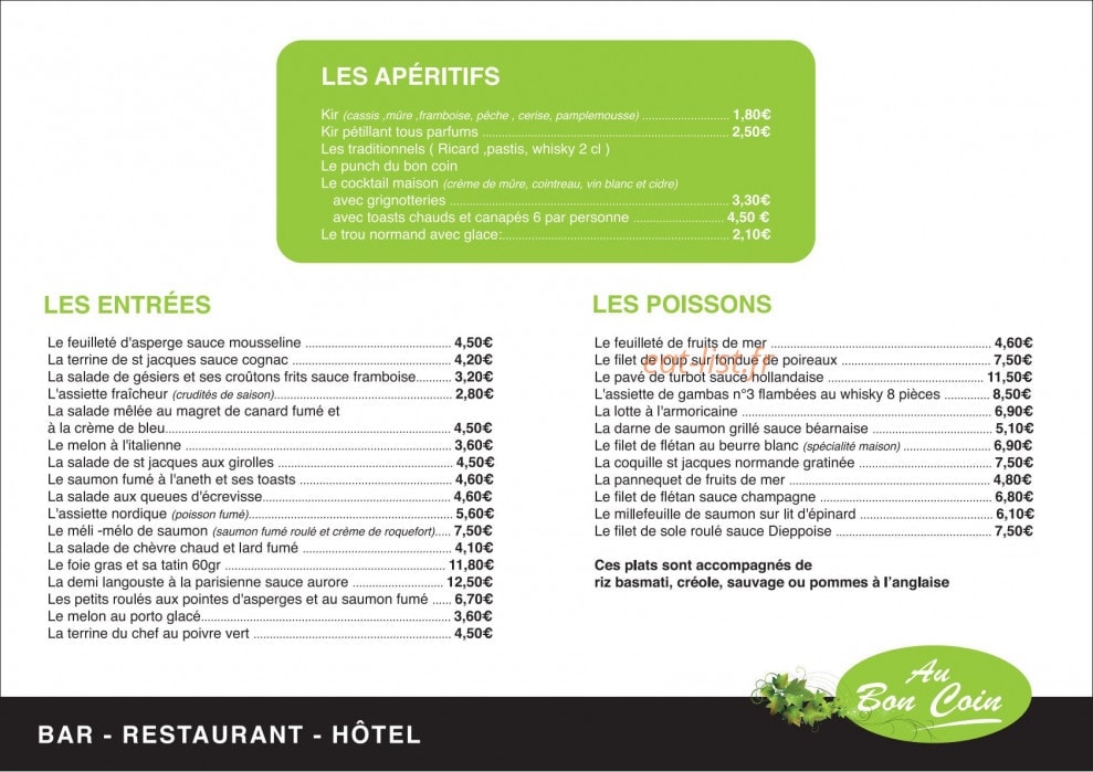 Au Bon Coin — carte page 5