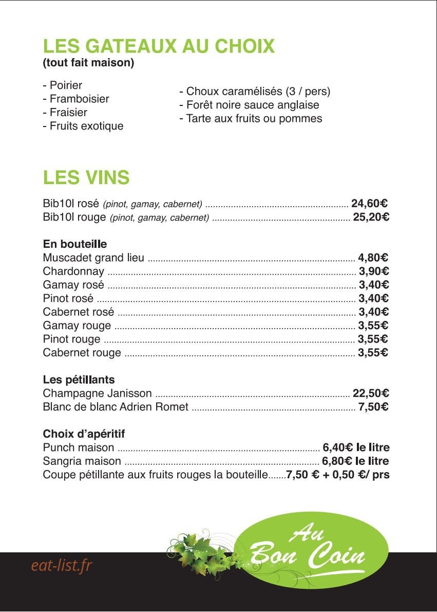Au Bon Coin — carte page 4