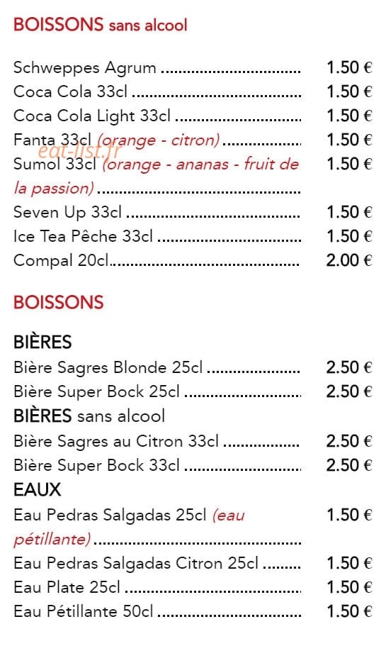 Aux saveurs du Portugal — carte page 3
