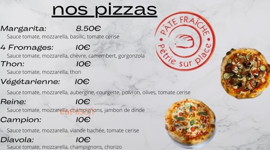 Palace Pizza — carte page 2