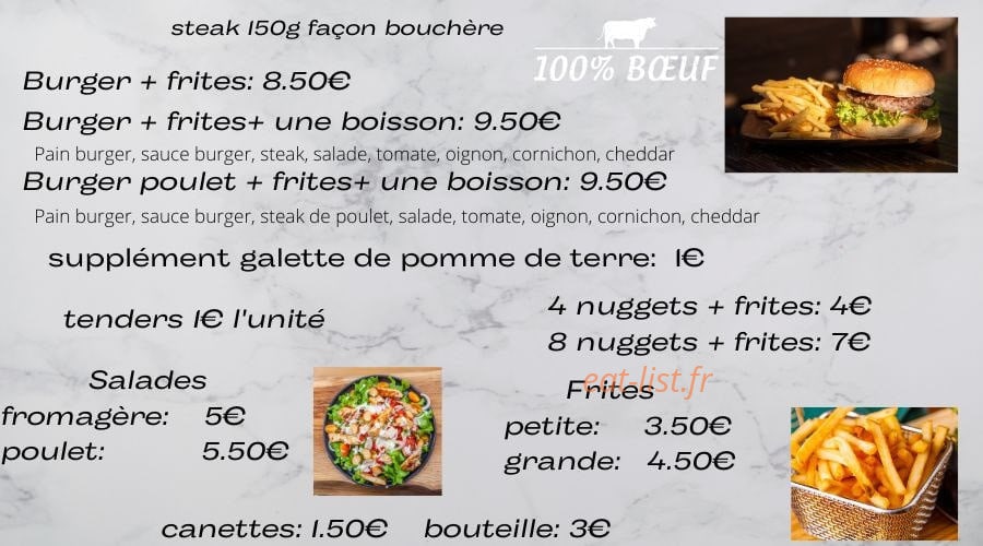 Palace Pizza — carte page 1