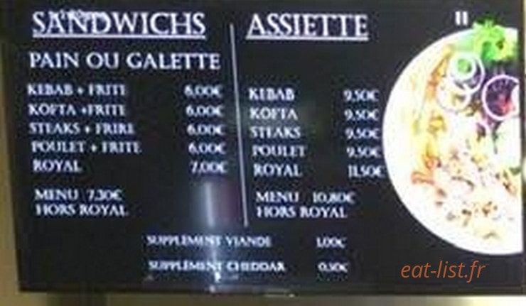 Resto Rapide — carte page 1