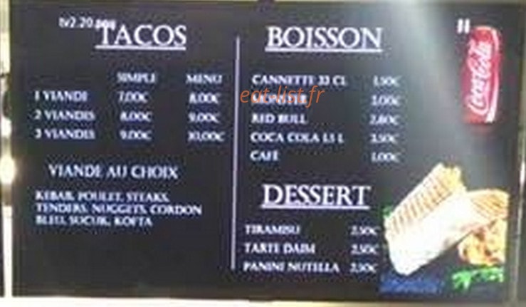 Resto Rapide — carte page 2