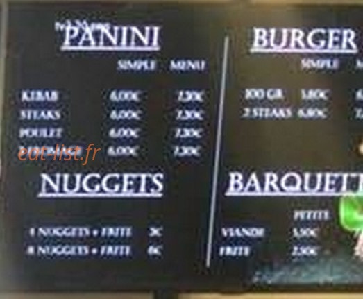 Resto Rapide — carte page 3