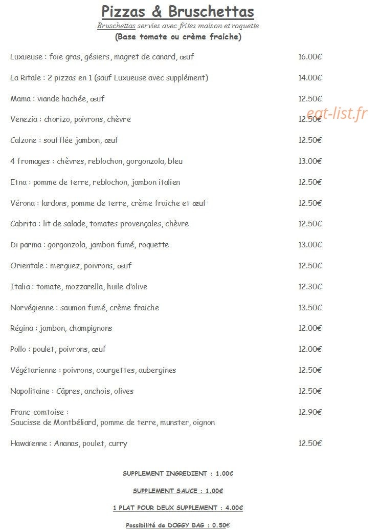 Rital café — carte page 5