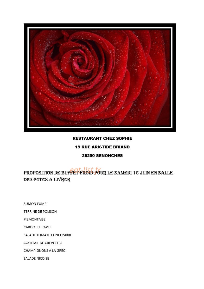 Chez Sophie — carte page 1