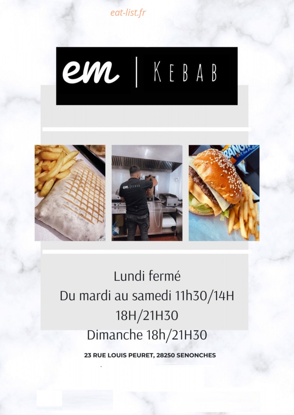 Em Kebab — carte page 1