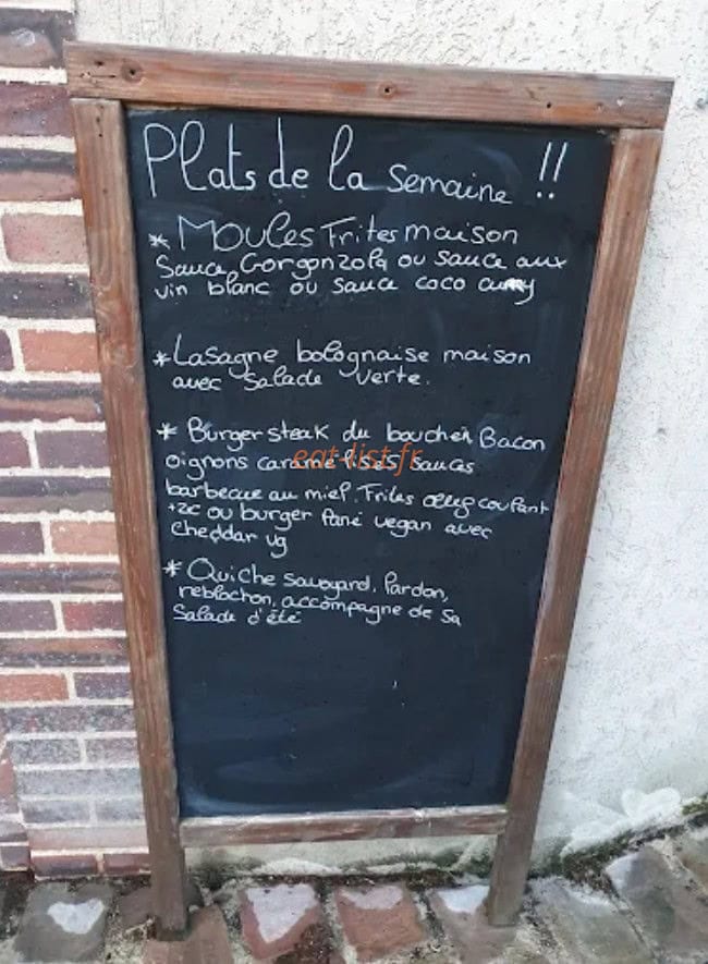L’immersif Restaurant — carte page 1