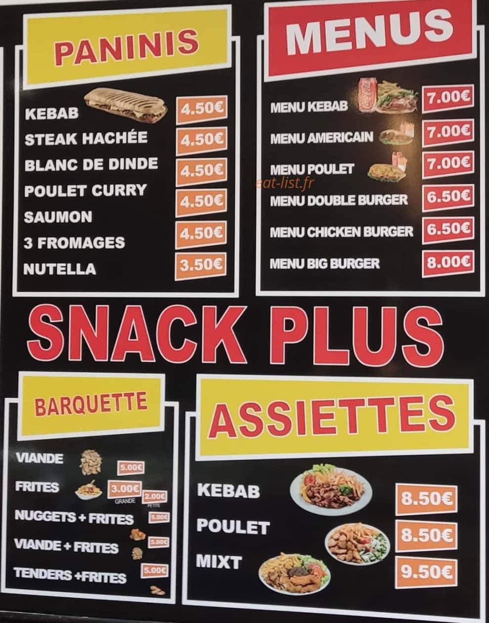 Snack Plus — carte page 2