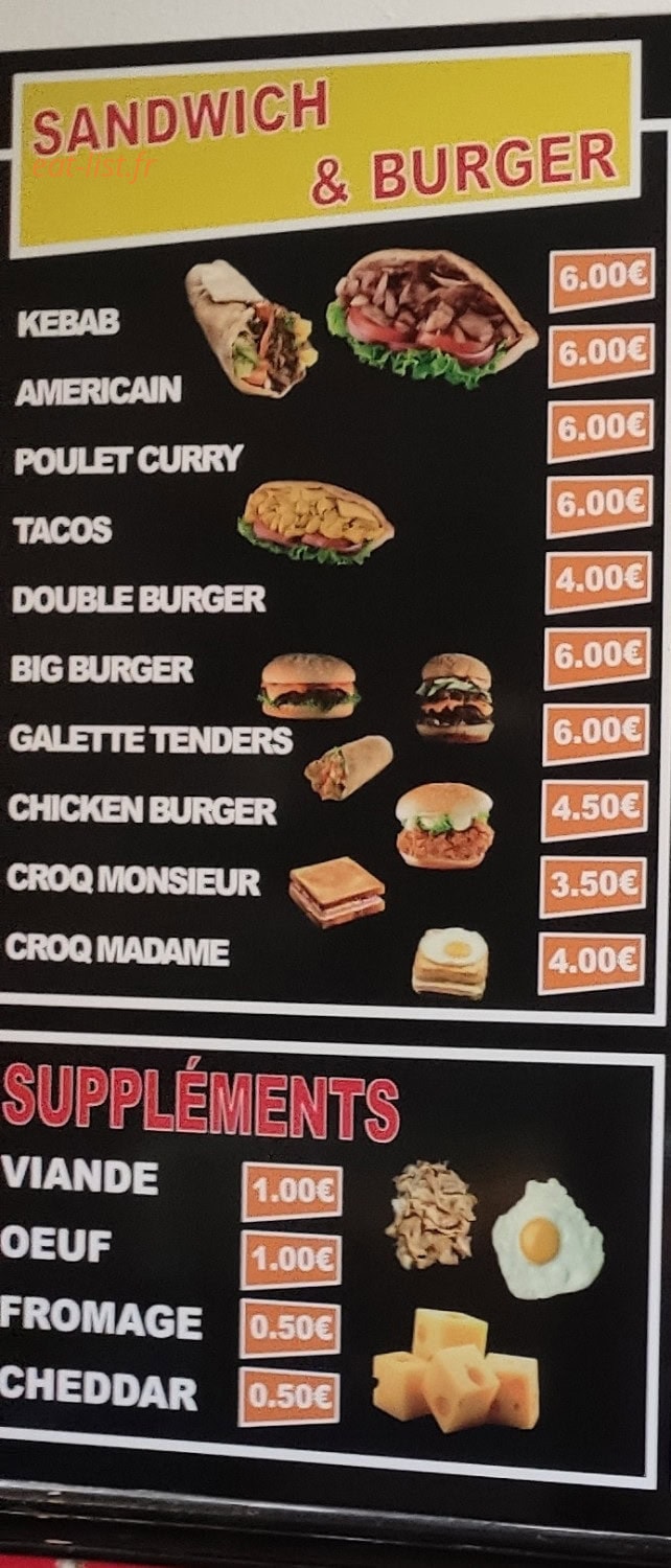 Snack Plus — carte page 1