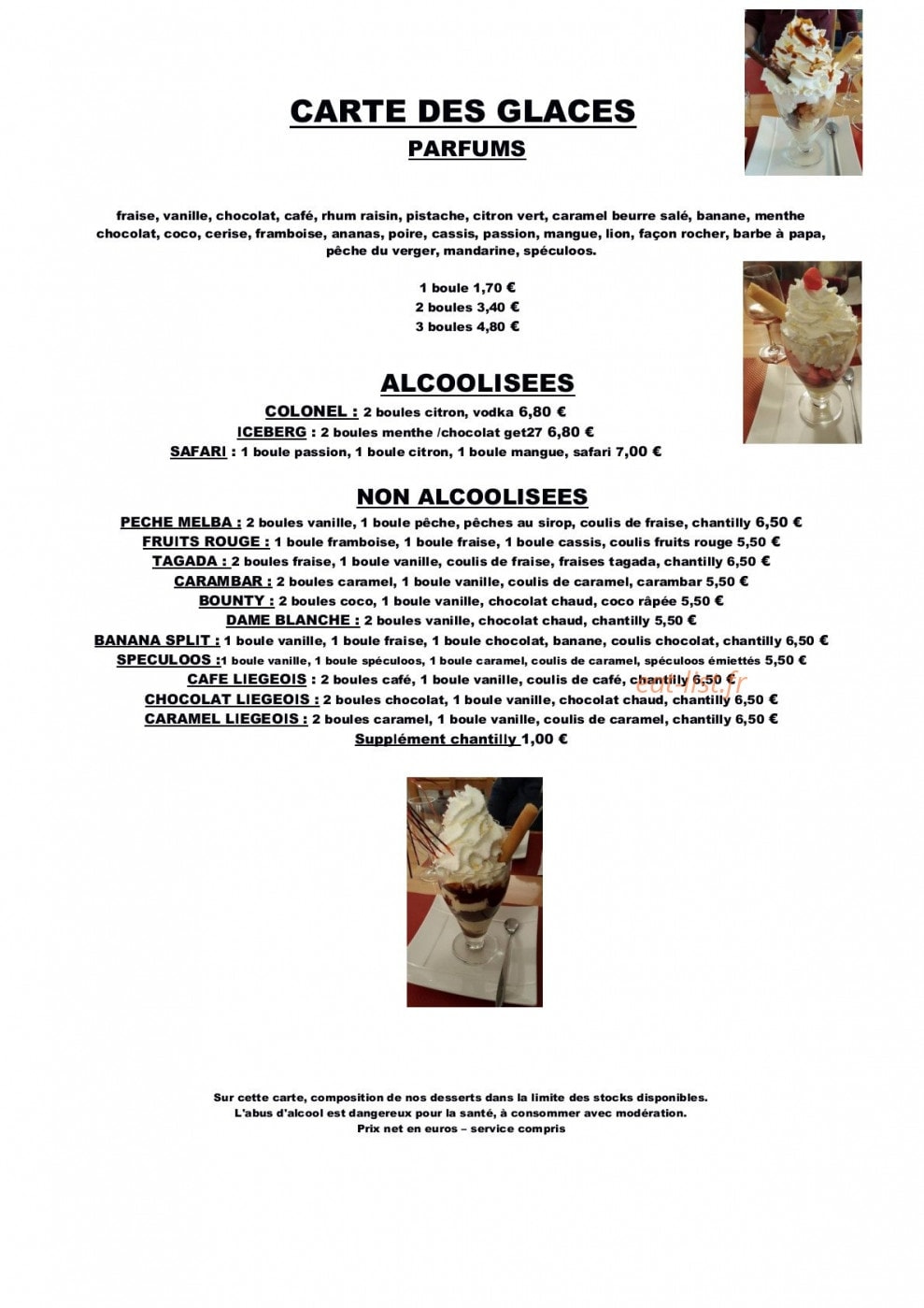 Restaurant Des Deux Places — carte page 5