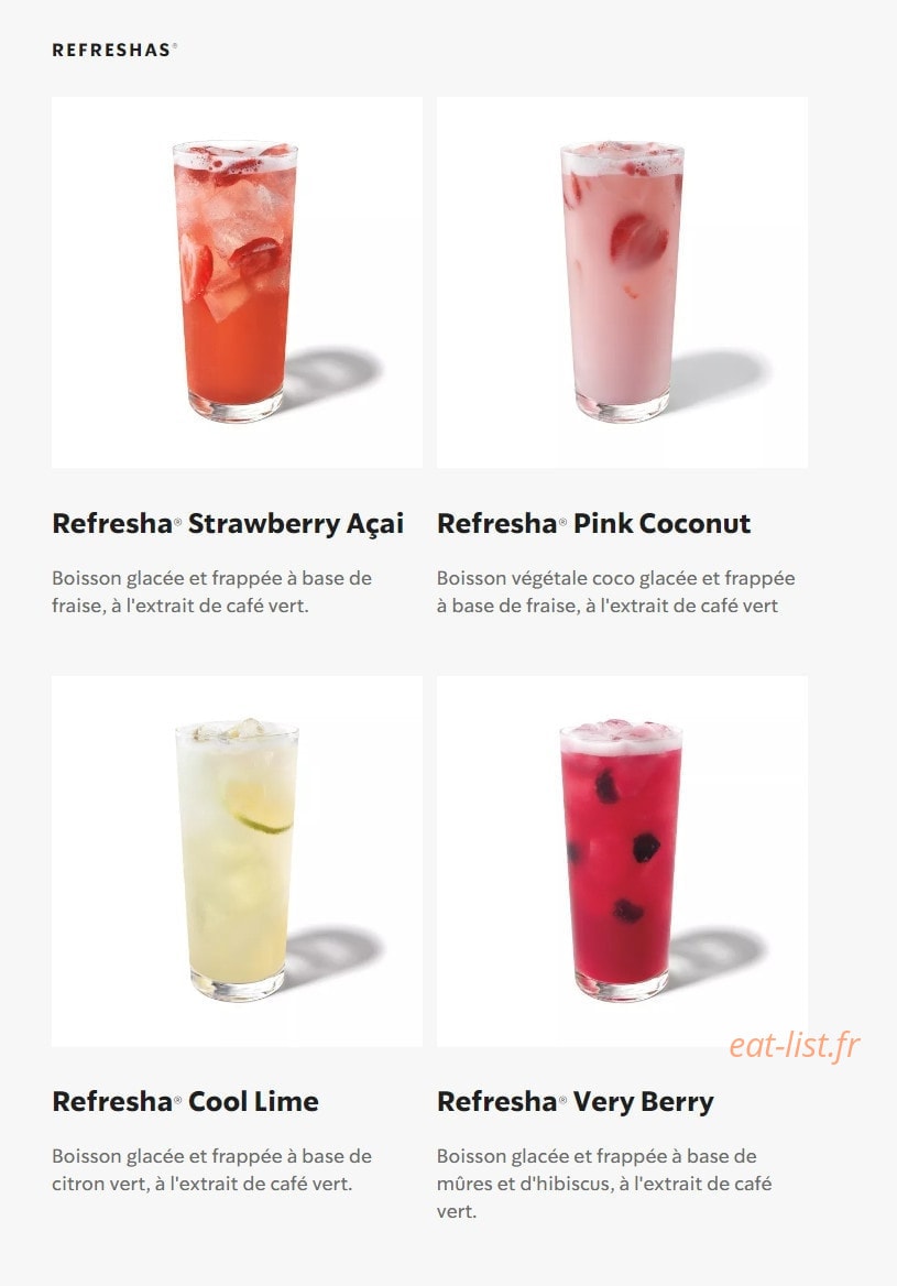 Carte et menu de Starbucks Coffee à Gasville Oiseme — Refresha