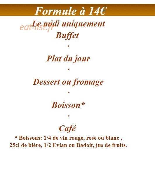 L'Auberge De La Gare — carte page 1
