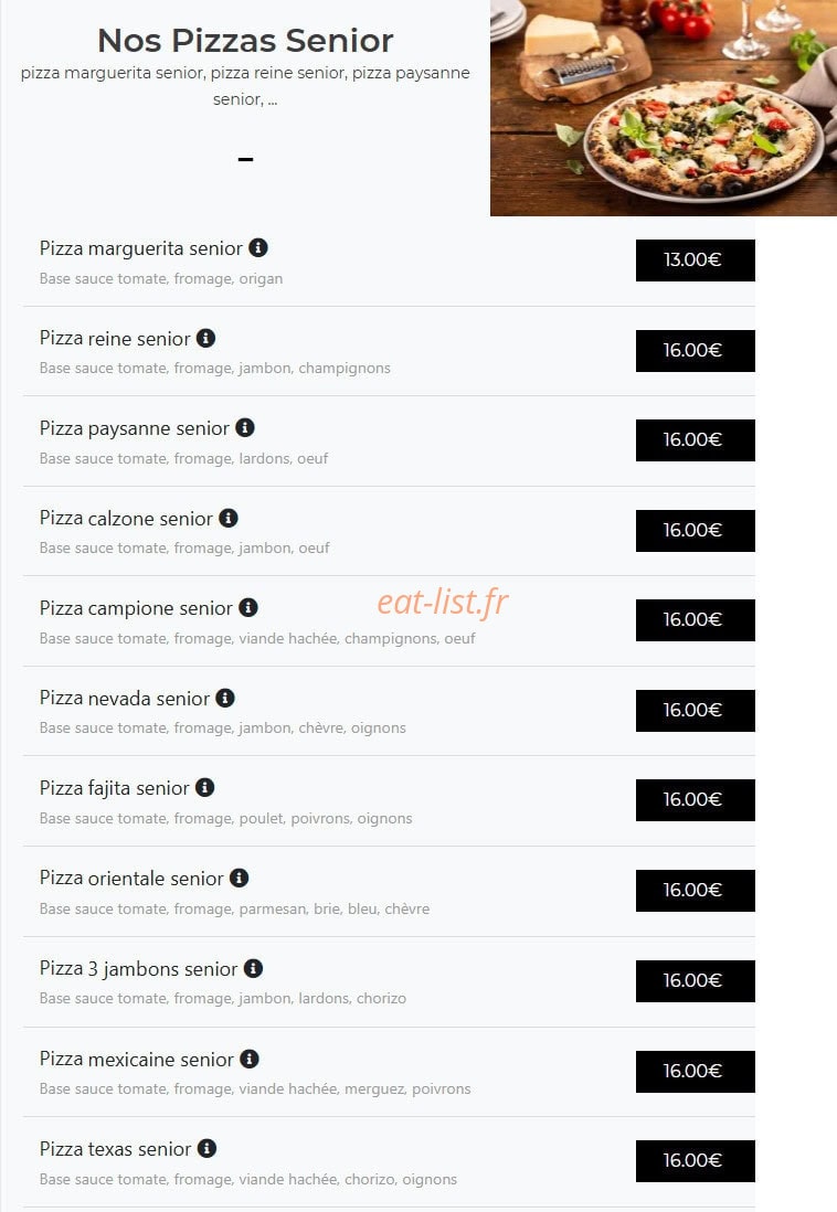 Crousty pizza — carte page 5