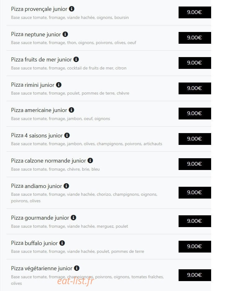 Crousty pizza — carte page 4