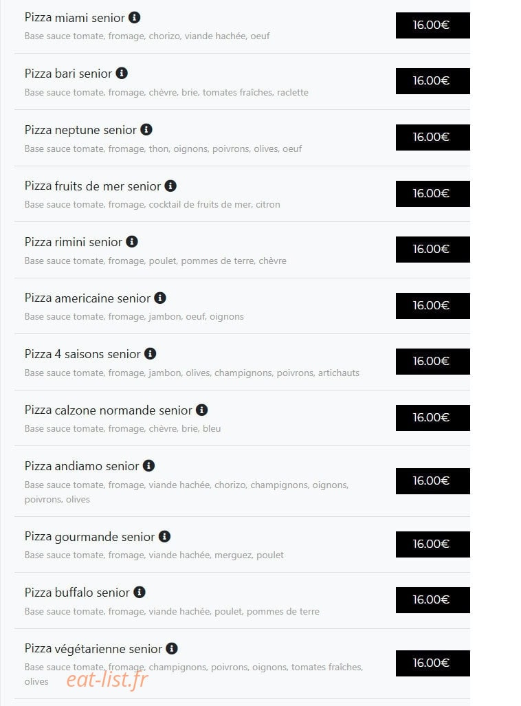 Crousty pizza — carte page 7