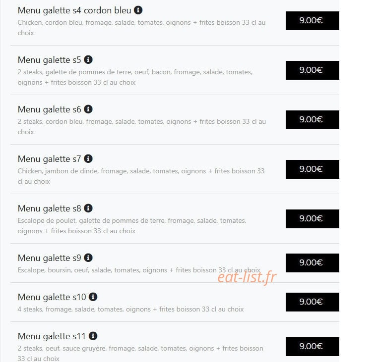 Crousty pizza — carte page 14