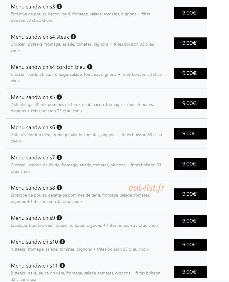 Crousty pizza — carte page 12