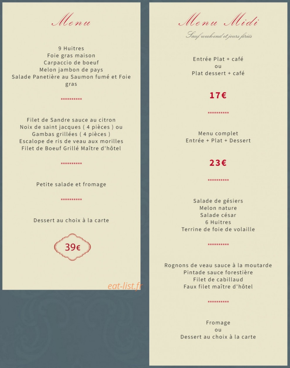 La Panetiere — carte page 1