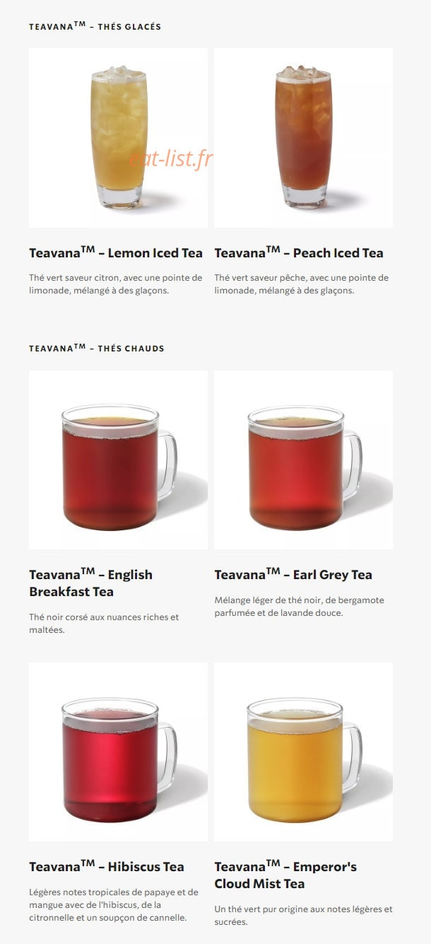 Starbucks Coffee — carte page 14