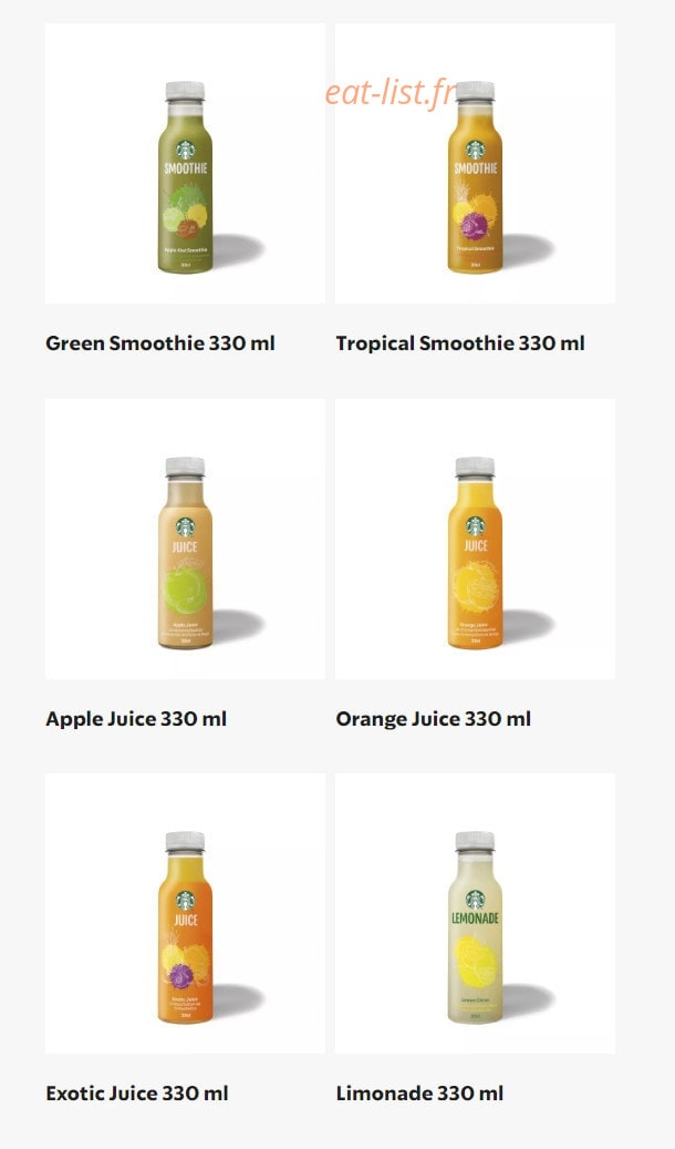 Starbucks Coffee — carte page 17
