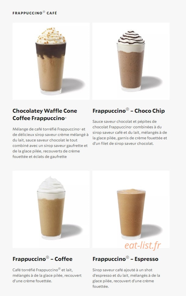 Starbucks Coffee — carte page 8
