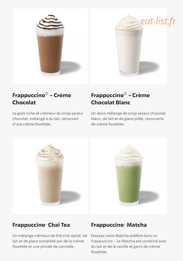 Starbucks Coffee — carte page 12