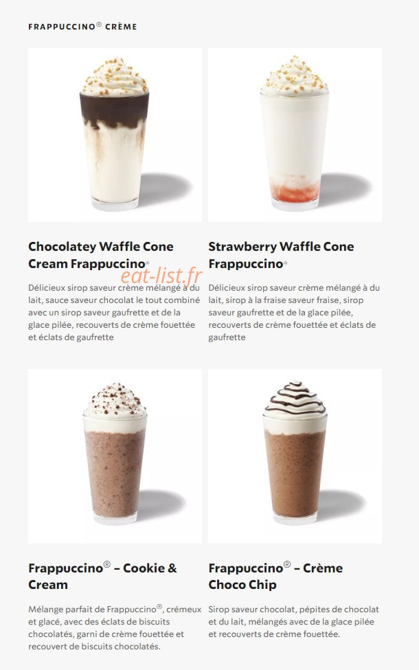 Starbucks Coffee — carte page 10