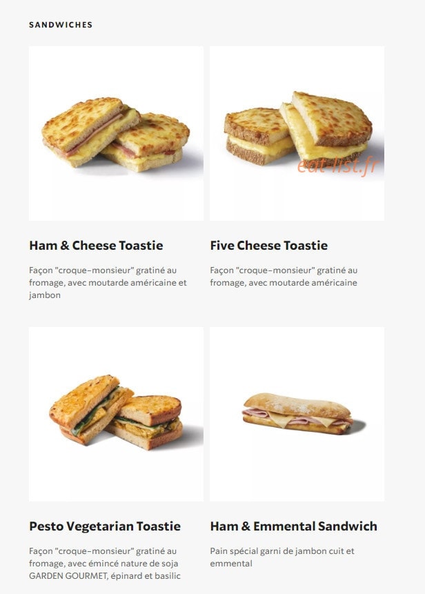 Starbucks Coffee — carte page 24