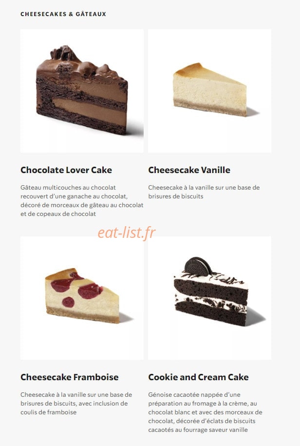 Starbucks Coffee — carte page 26