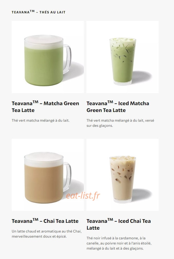 Starbucks Coffee — carte page 13