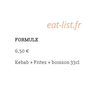Oz Kebab — carte page 1