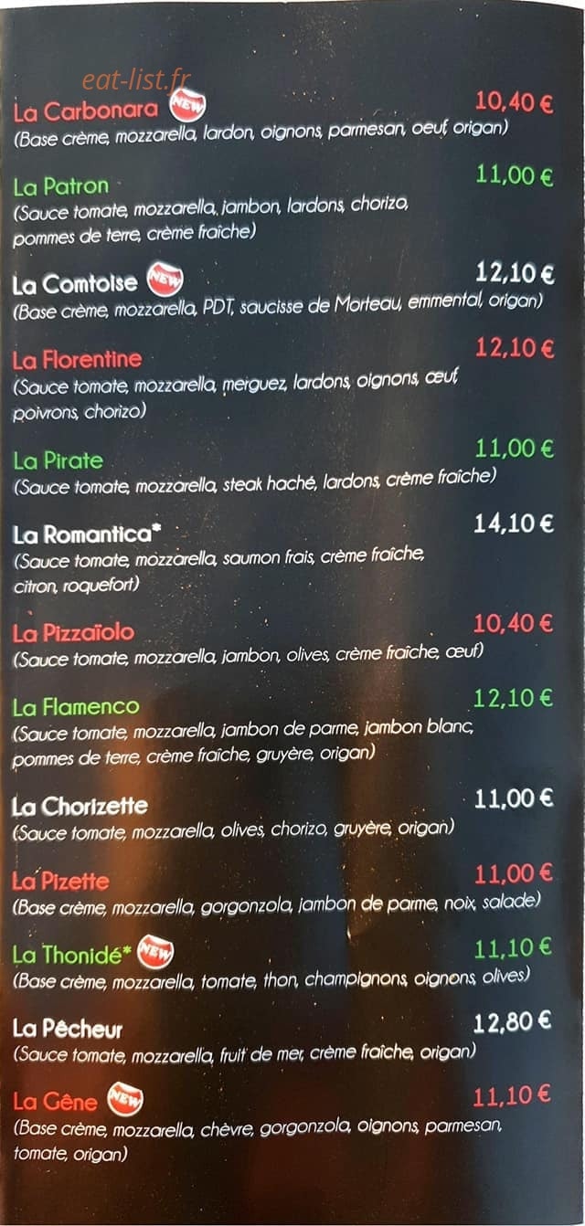 La Romantica — carte page 2