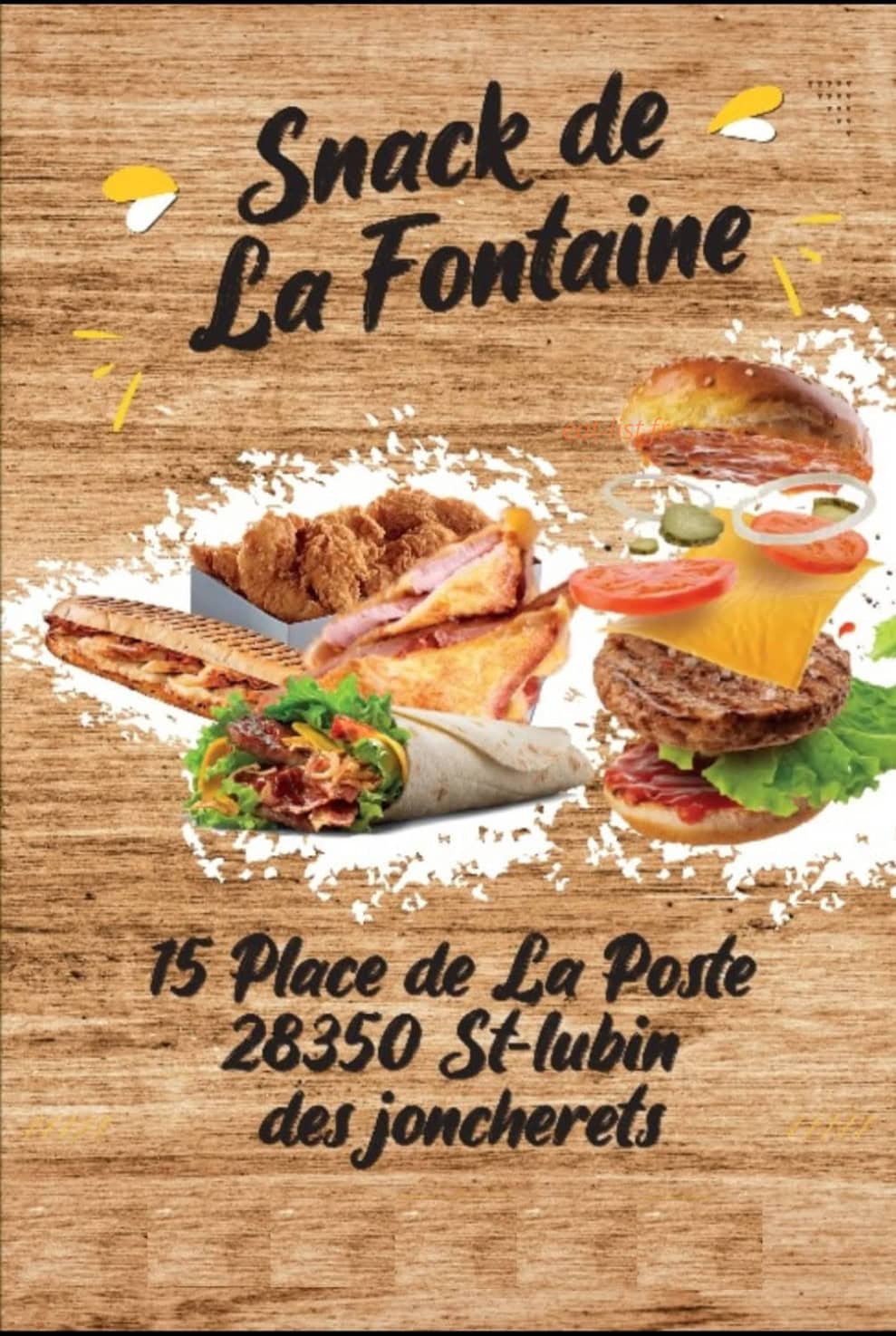 Snack de la fontaine — carte page 1