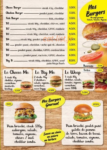 Snack de la fontaine — carte page 2