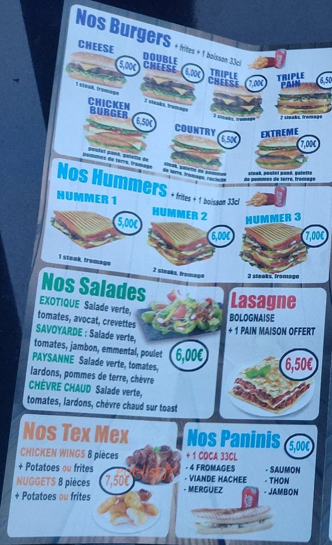 Allo Pizza — carte page 3