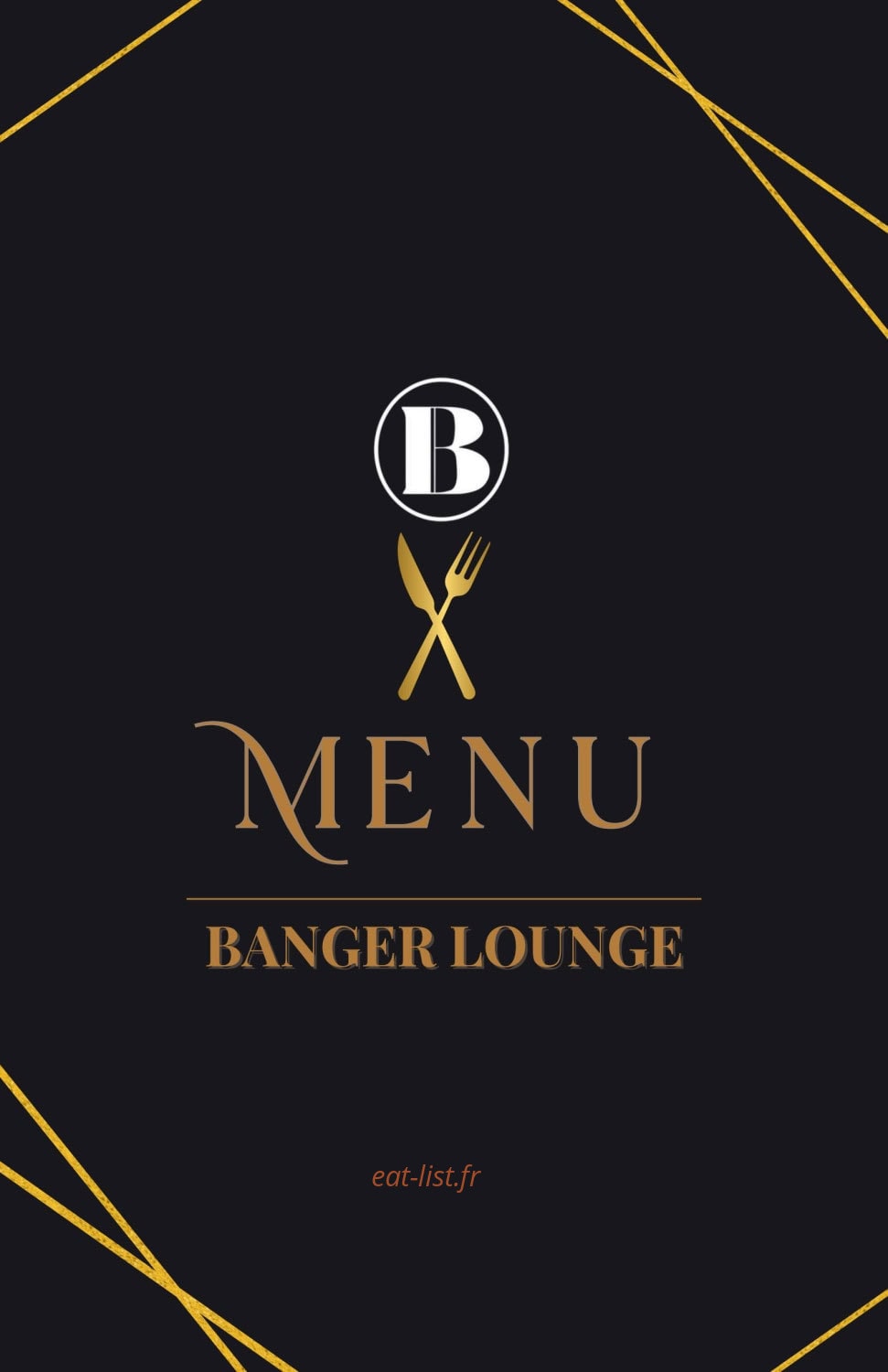 Banger Lounge — carte page 1