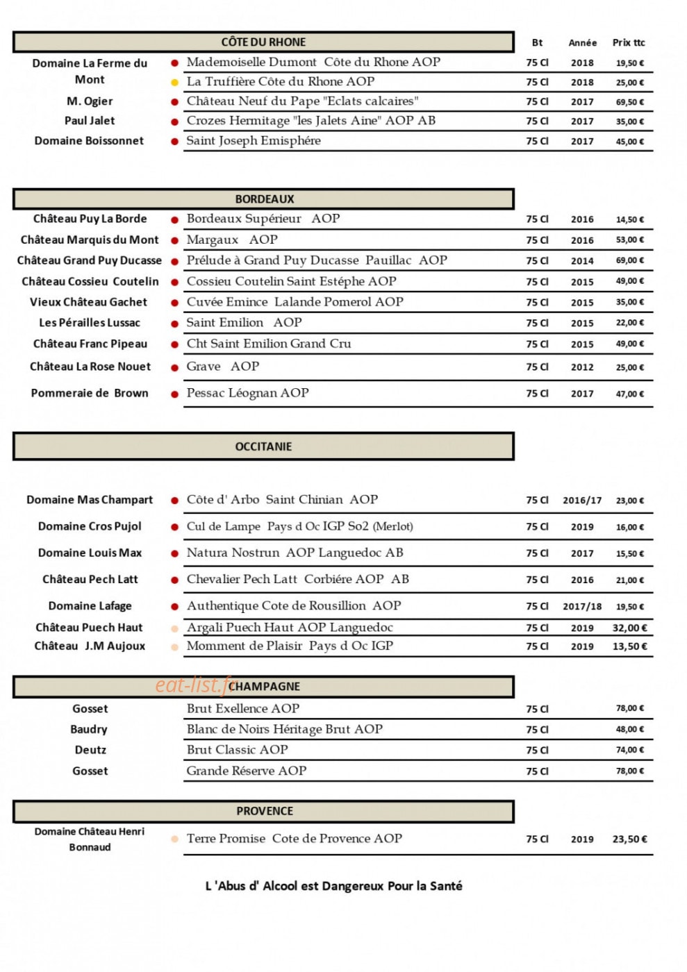 cafe st pol — carte page 4