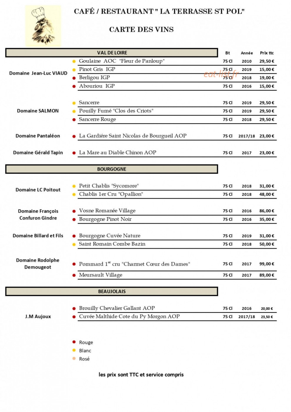 cafe st pol — carte page 3