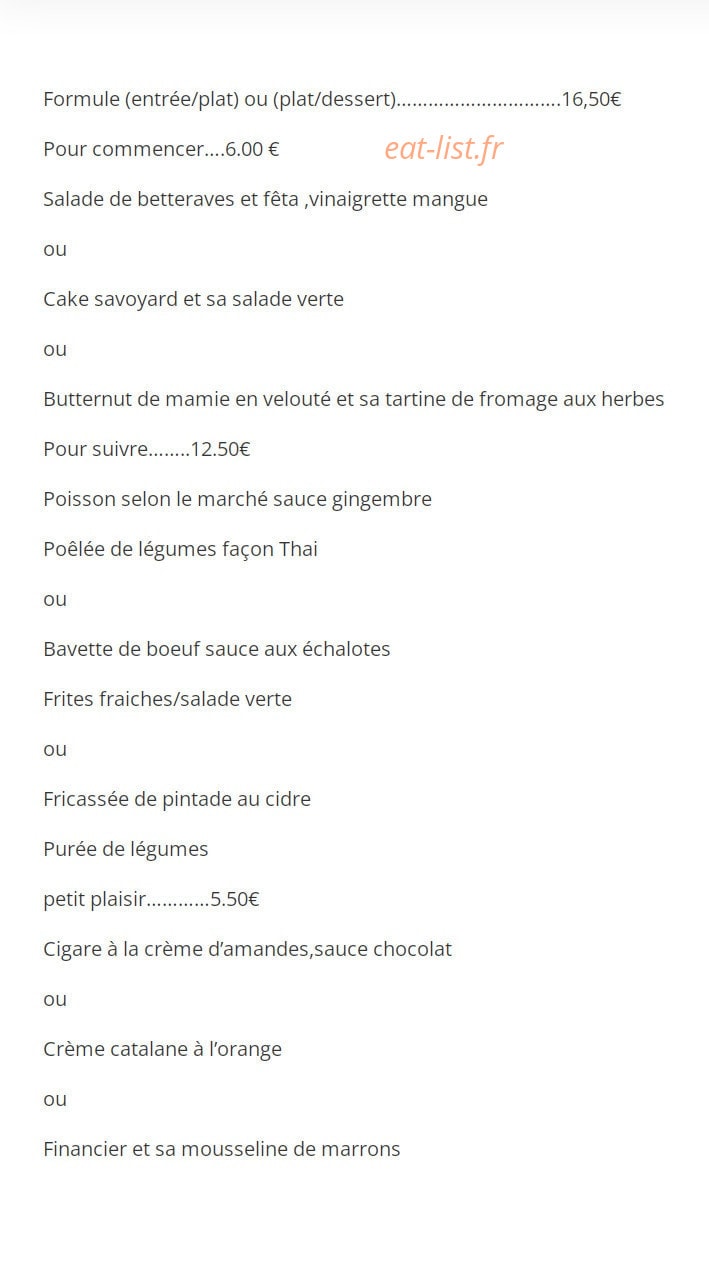 cafe st pol — carte page 1