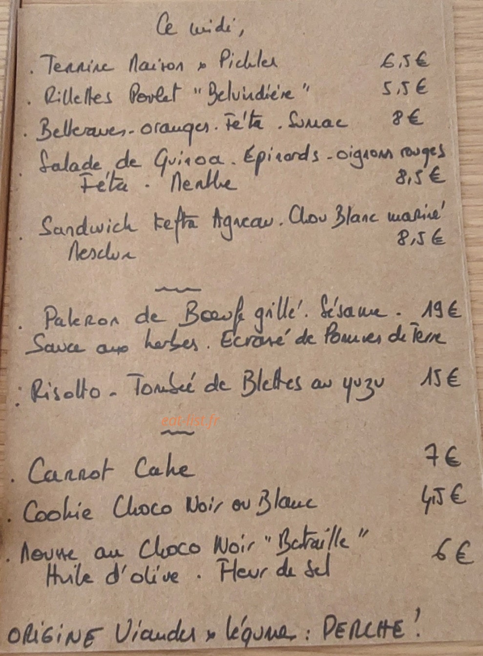 Du Peps — carte page 1