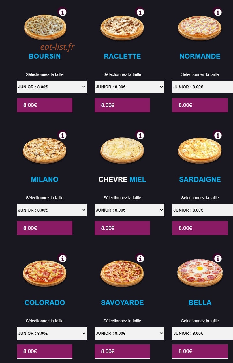 Pizza Andiamo — carte page 6