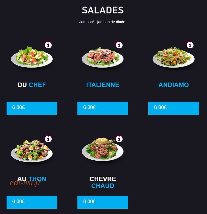 Pizza Andiamo — carte page 13